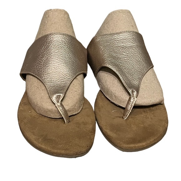 Gold Leather Sandals Women’s - Picture 4 of 6